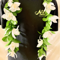 Emerald Ivory Botanical Garland Floral Corsage - Extra Large