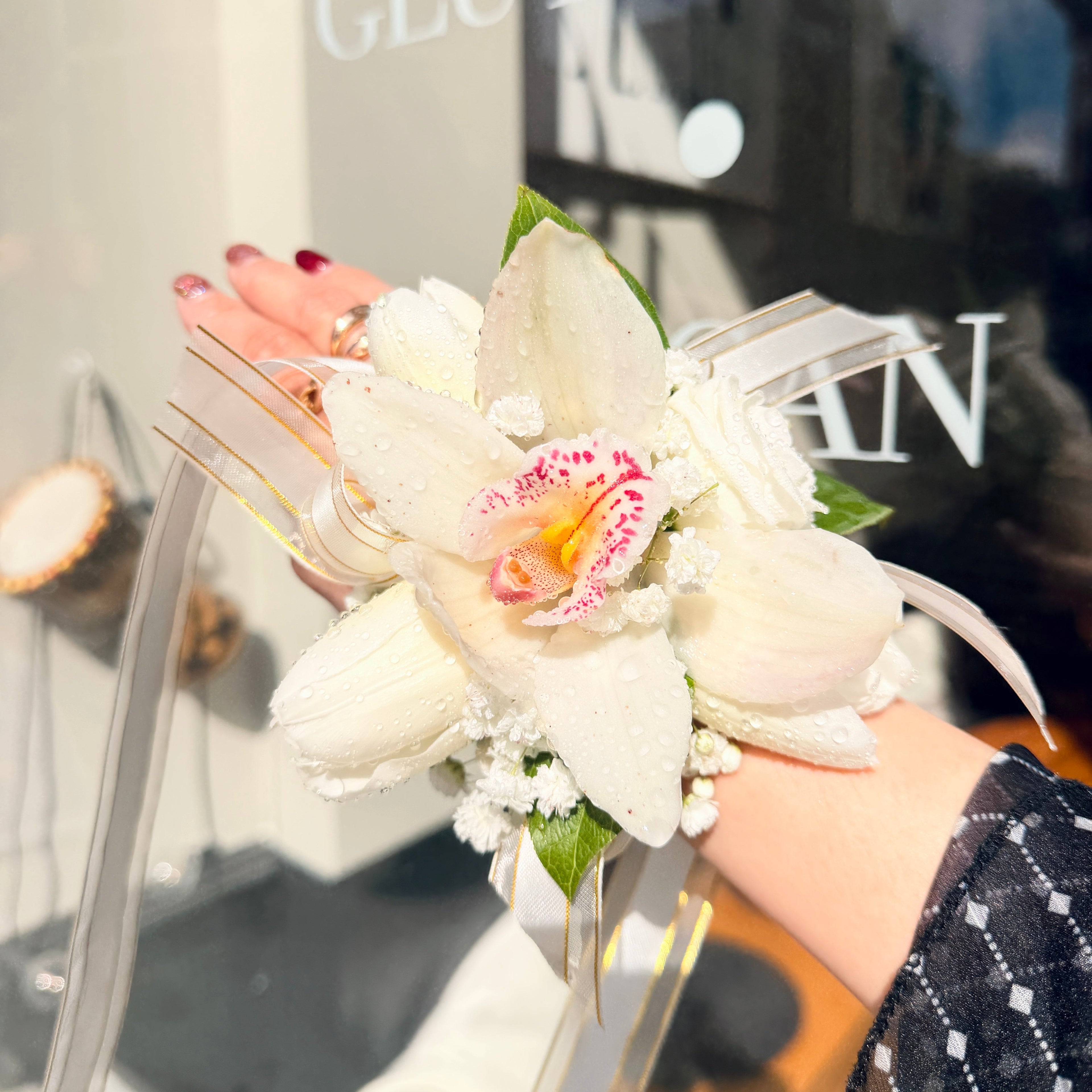 Ivory Orchid Serenade Floral Corsage